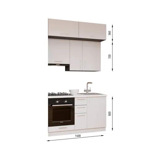 Кухня модульная ДСП 1 Классик 1,4 м ДСП1Р14.1 Senam