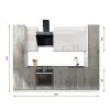 Кухня модульная Елегант 2,8 м МДФ пленка H900  НКЕП2800.19 Senam