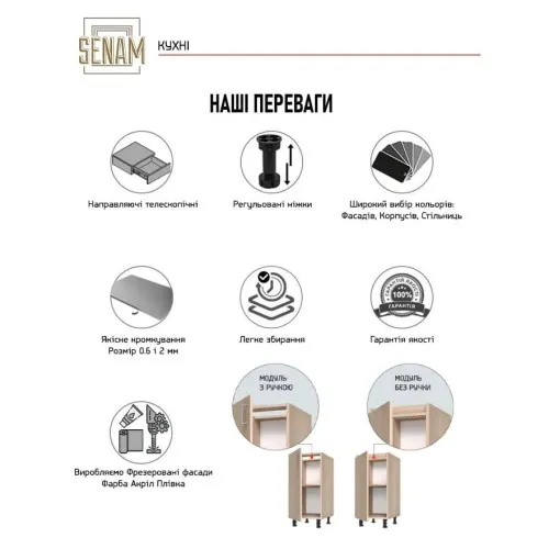 Кухня модульная ДСП 1 Классик 1,4 м  ДСП1Б14.3 Senam