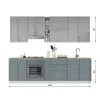 Кухня модульная Бриджит 2,8 м МДФ краска H900 НКБФ2800.5 Senam