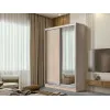 Шкаф-купе двухдверный 1600х600х2100 мм Дуб молочный ДСП + Зеркало SШК 2.1.21.60.16.ДЗ