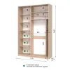 Шкаф-купе двухдверный SENAM E-Line 1700х450х2400 мм Дуб Крафт золотой Зеркало EШК 2.1.24.45.17.1