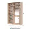 Шафа-купе дводверна SENAM E-Line 1600×600×2400 мм Білий ДСП EШК 2.1.24.60.16