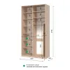 Шкаф-купе двухдверный SENAM E-Line 1500х600х2700 мм белый Зеркало Бронза EШК 2.1.27.60.15
