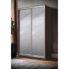 Шафа-купе дводверна SENAM E-Line 1600×600×2700 мм Дуб Венге магія Дзеркало EШК 2.2.27.60.16