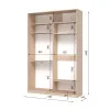Шкаф-купе двухдверный SENAM E-Line 1700х450х2400 мм Ясень Серфсайд чистый К024 ДСП EШК 2.3.24.45.17