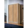 Шафа-купе дводверна SENAM E-Line 1400×600×2400 мм Дуб Крафт Золотий ДСП EШК 2.3.24.60.14