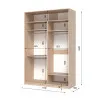 Шафа-купе дводверна SENAM E-Line 1700×600×2400 мм Дуб Крафт Золотий ДСП EШК 2.3.24.60.17