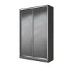 Шафа-купе дводверна SENAM E-Line 1600×600×2700 мм Антрацит Дзеркало EШК 2.3.27.60.16