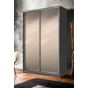Шафа-купе дводверна SENAM E-Line 1700×600×2700 мм Антрацит Дзеркало EШК 2.3.27.60.17