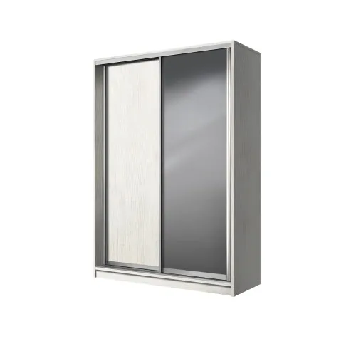 Шкаф-купе двухдверный SENAM E-Line 1700х450х2100 мм Ясень Серфсайд чистый К024 ДСП + Зеркало EШК 2.1.21.45.17