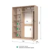 Шафа-купе дводверна SENAM E-Line 1600×600×2100 мм Дуб крафт золотий Дзеркало EШК 2.1.21.60.16
