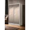 Шафа-купе дводверна SENAM E-Line 1600×600×2400 мм Кашемір Дзеркало EШК 2.1.24.60.16.1