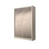 Шкаф-купе двухдверный SENAM E-Line 1600х450х2100 мм Кашемир Зеркало EШК 2.2.21.45.16