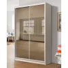 Шкаф-купе двухдверный SENAM E-Line 1600х450х2100 мм Кашемир Зеркало EШК 2.2.21.45.16