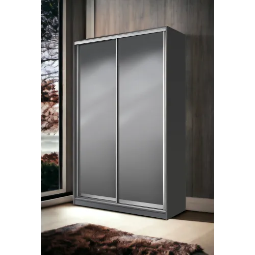 Шкаф-купе двухдверный SENAM E-Line 140х45х240 см Антрацит Зеркало EШК 2.2.24.45.14.1