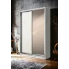 Шафа-купе дводверна SENAM E-Line 1500×450×2400 мм Ясен Серфсайд ЧистийК024ДСП + Дзеркало EШК 2.2.24.45.15.1