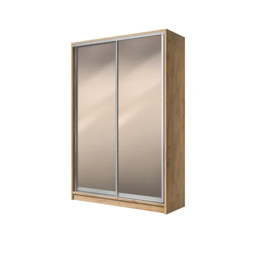 Шафа-купе дводверна SENAM E-Line 1500×450×2100 мм Дуб крафт золотийДзеркало EШК 2.3.21.45.15