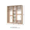 Шафа-купе тридверна SENAM E-Line 1800×450×2100 мм Дуб крафт золотий ДСП EШК 3.1.21.45.18