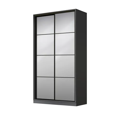 Шафа-купе дводверна 120×60×240 Антрацит Дзеркало SК-7-2