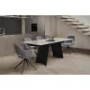 Керамический стол Олимпия ТМL-985 ребекка грей + черный
