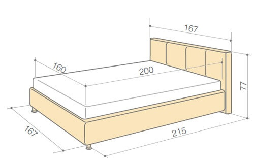 Фото: размеры кроватей