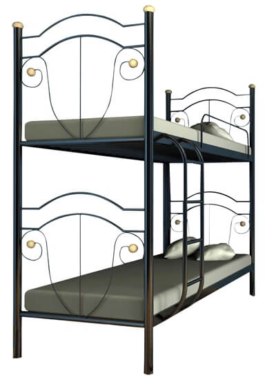 Двухъярусная кровать Диана 0,9 фабрики Металл-Дизайн